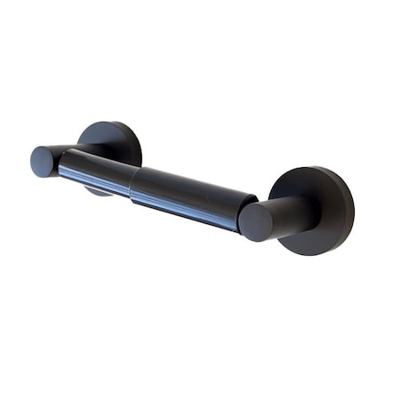 Orca Hardware Toilet Paper Holder With Plastic Tube, BL Black Finish 3752-BL